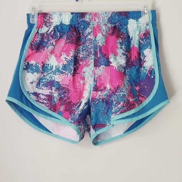 Nike Dri-Fit Tempo Running Shorts in Splatter Print Size Small - Picture 1 of 7